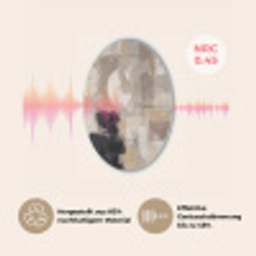 Abstract - Cirkel - Modern - Beige - Zwart - Minimalistisch Akoestische PET Vilt - Rond klein -USP_DE