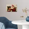 Kerst - Kerstman - Winter - Open Haard poster papier klein -sfeer3