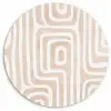 Decoratief - Labyrint - Beige Wandcirkel kunststof plaat 5mm dik klein -3d