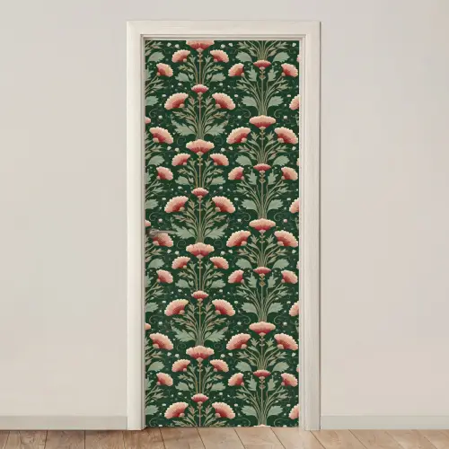 Patroon - Botanisch - Kleurrijk deurposter klein 289 -3d_beige