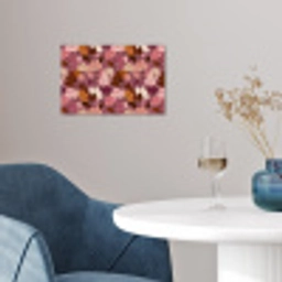 Bloem - Patroon - Roze poster papier klein 62 -sfeer3