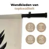 Palmblad - Donkere bladen - Subtiel Wandkleed katoen klein -sfeer2