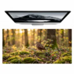 Houtsnip - Bos - Bladeren - Herfst - Gecamoufleerd Muismat XXL klein -zzz3d