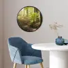 Bos - Bomen - Pad - Zon - Planten - Bladeren - Natuur Fotolijst rond zonder passe partout klein -sfeer2
