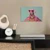 Hond - Overhemd - Bloemen - Bril poster papier klein -sfeer1