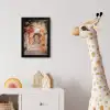 Doorkijk - Boog - Bloemen - Pastel fotolijst zwart zonder passe partout klein -usfeer4_kinderkamer