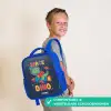 Dino - Groen - Raket - Sterren Kinderrugzak - Blauw middel -sfeer3_NL