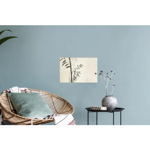 Japandi - Bamboe - Beige Muursticker klein -plant