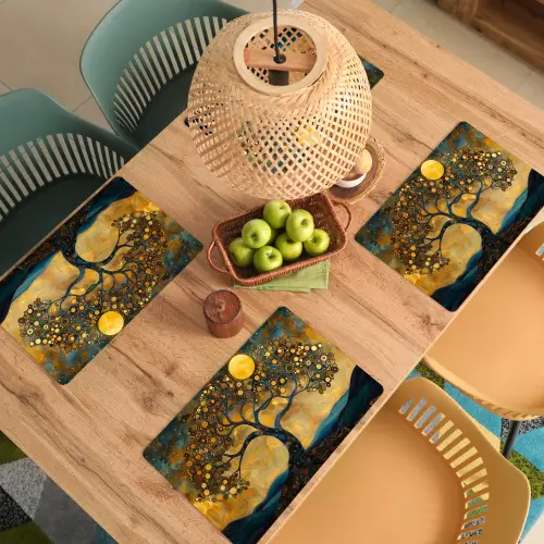Boom - Industrieel - Abstract - Geel Placemat vinyl groot -zzsfeer5_Kitchenyeah-website