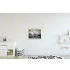 Schotse hooglander - Dieren - Wolken - Koe - Natuur textielposter latten blank klein -kinderkamer