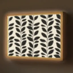 Botanisch - Dessin - Zwart - Beige Light Box met batterij (Wandlamp) middel 907 -z3d_website
