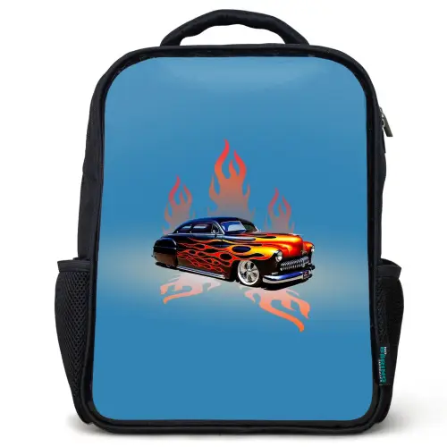 Hotrod flames Rugzak - Zwart middel -3d