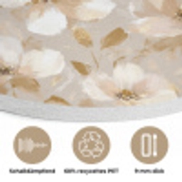 Bloemen - artistiek - Goud Akoestische PET Vilt - Rond klein 838 -closeup_DE