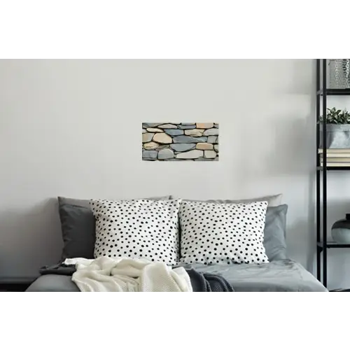 Stenen - Rustiek - Grijs Muursticker klein -slaapkamer