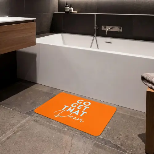 Oranje - Blauw - Go get that dream Badmat klein -sfeer3