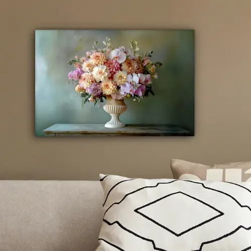 Orchidee - Boeket - Vaas - Bloemen canvas 2cm klein -sfeer3