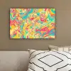 Geel - Roze - Blauw - Retro canvas 2cm klein -sfeer3