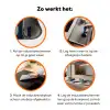 Abstract - Blauw - Roze Inductie beschermer vinyl 3mm klein -zzzzzzz-td-werking