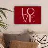 Love - Rood - Hatjes canvas 2cm klein -sfeer1