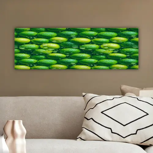 Limoenen - Druppels - Groen canvas 2cm klein 828 -sfeer3