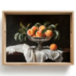 Stilleven - Perziken - Vintage Dienblad Rechthoek middel -z3d_shopping