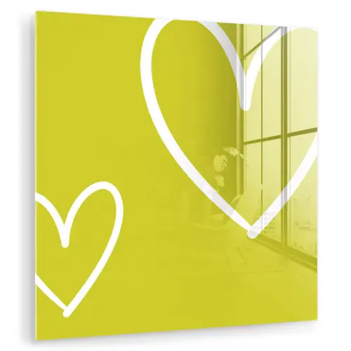 Groen - Hartjes - Wit plexiglas 5mm klein -zzzproduct_nieuw