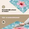 Hibiscus - Water - Roze Inductie beschemer met haakjes klein -ky-schoon-nl