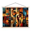 Figuren - Abstract - Symbolen textielposter latten blank klein -3d