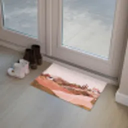 Heuvellandschap - Grafisch - Terracotta Deurmat klein -sfeer3