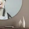 Koe - Zwart - Wit - Kok Akoestische PET Vilt - Rond klein -sfeer5_closeup