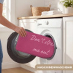 eat me out don't stress me out - Roze - Minimalistisch Badmat klein -USP_WasbaarDE