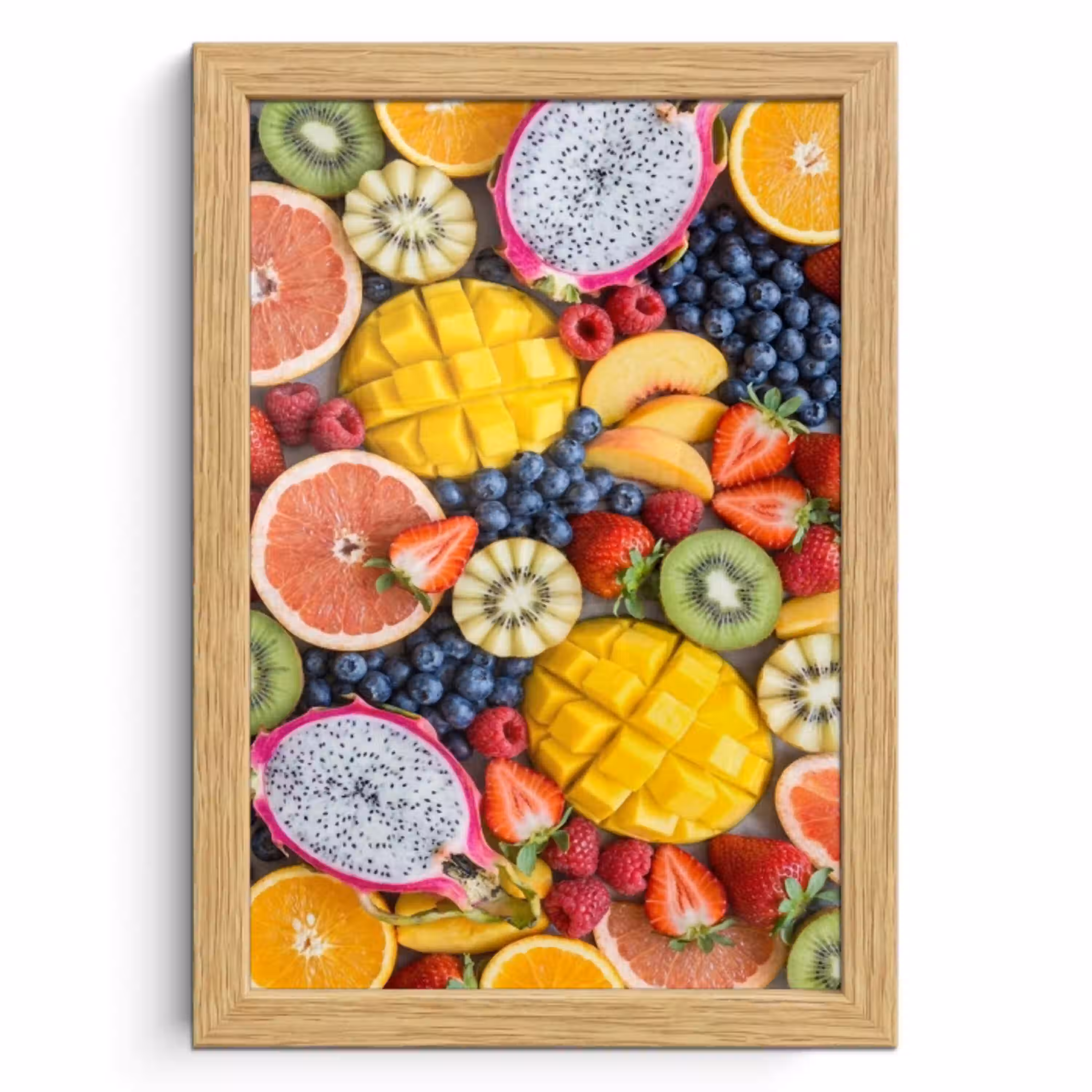 Fruit - Versneden - Kleurrijk - Eten - Gezond fotolijst eiken zonder passe partout klein -3d