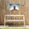 Boeddha hoofd - Buddha - Lucht - Spiritueel - Meditatie Tuinposter op houten frame 2 cm dik klein -sfeer4