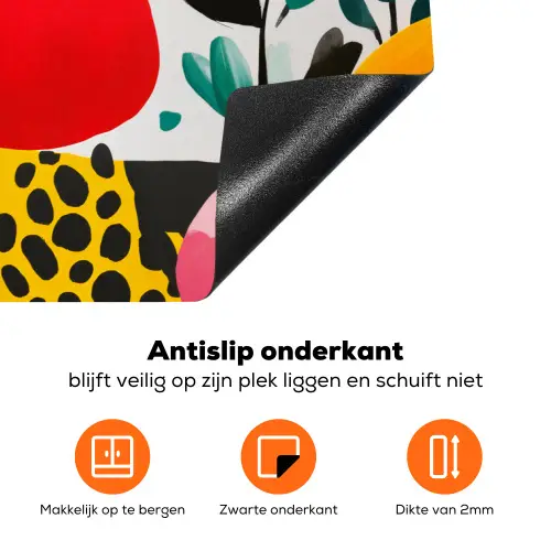 Stippen - Vormen - Modern - Kleuren Inductie beschermer vinyl 3mm klein -zzzzzzz-td-onderkant