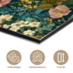Wilde bloemen - Botanisch - Patroon - Roze - Romantisch aluminium wit klein 46 -closeup_NL