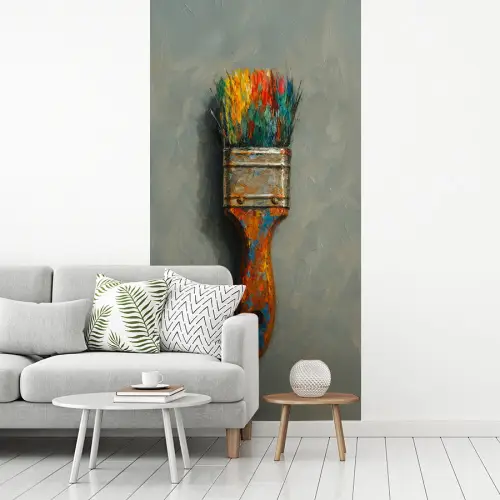 Verf - Kwast - Schilderij fotobehang vinyl groot -woonkamer