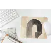 Boog -  Strepen - Minimalistisch - Zwart muismat rubber klein -witbureau