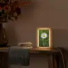 Wit - Madeliefje - Bloem - Gras Light Box met kabel (Tafellamp) klein -sfeer4