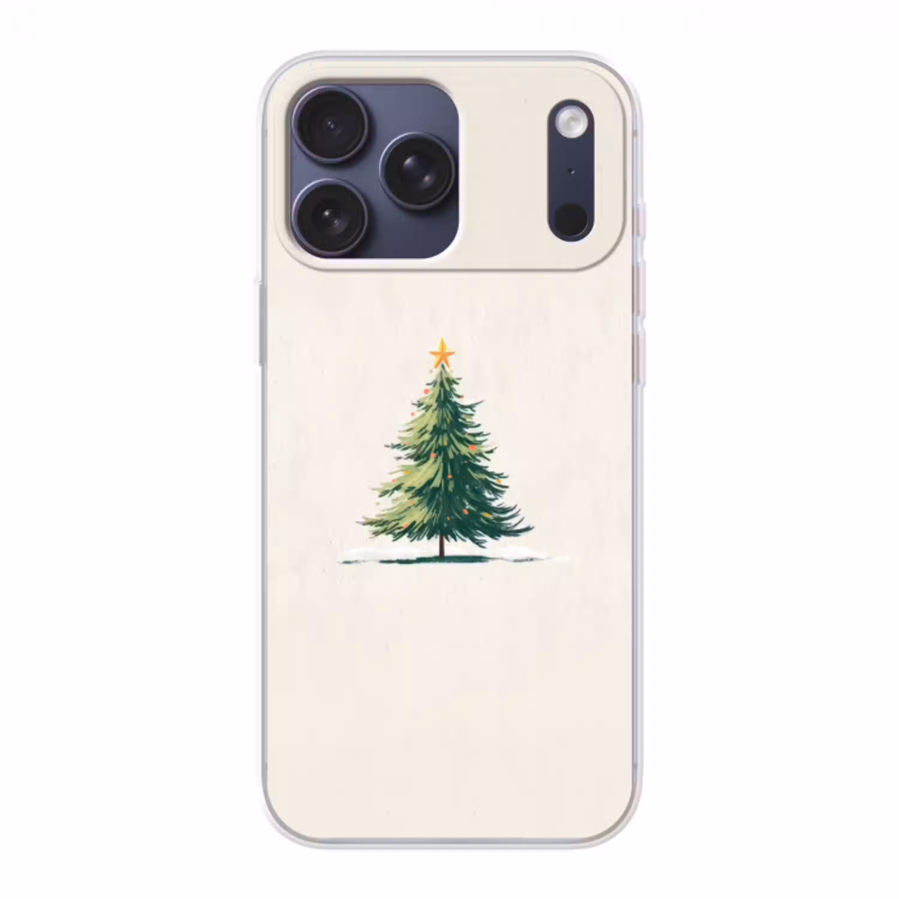 Kerstboom - Illustratie - Ster - Sneeuw Telefoonhoesje iPhone 17 Pro Max klein -3d