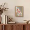 Bloemen - Stelen - Roze - Schaduw Light Box met kabel (Tafellamp) klein -sfeer2