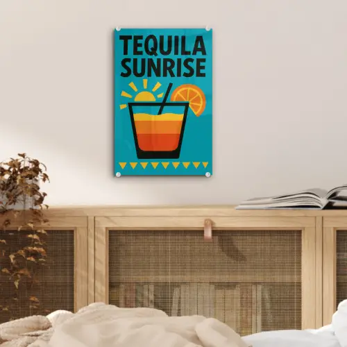 Illustratie - Tequila - Glas - Blauw plexiglas 5mm klein -sfeer4