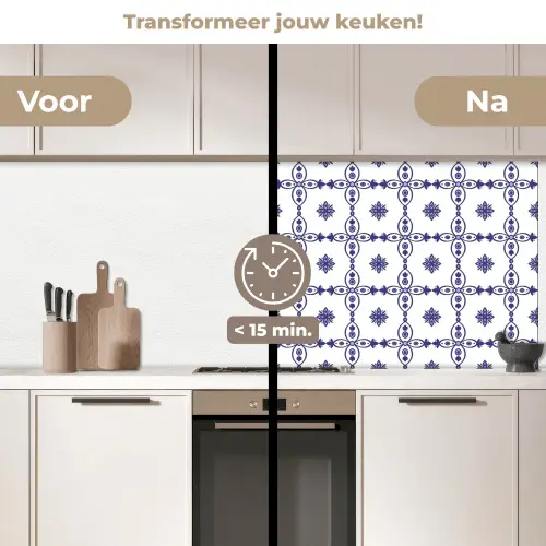Portugal - Patronen - Blauw keuken achterwand 2 middel 871 -voor-na2_NL