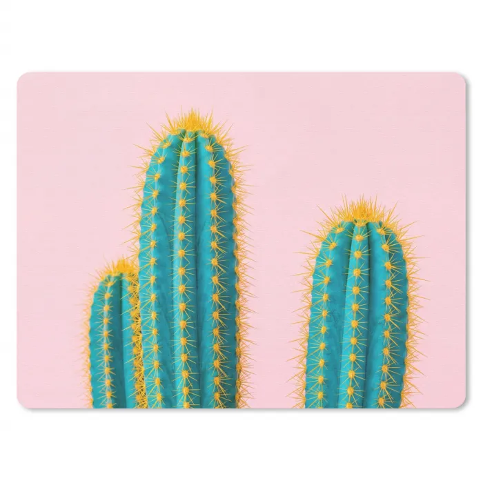 Cactussen - Modern - Pastel muismat rubber klein -3d