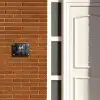 Zwarte houtblokken - Modern Naambord Rechthoek middel -sfeer3-rechthoek-S