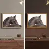 Portret - Paard - Elegant Light Box met batterij (Wandlamp) middel -sfeer3