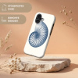 Blauw - Schelp - Spiraal Toughcase MagSafe Apple iPhone 17 klein -USP_RandenV_DE
