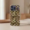 Schubben - Structuur - Goud Telefoonhoesje iPhone 17 Pro klein 878 -sfeer2