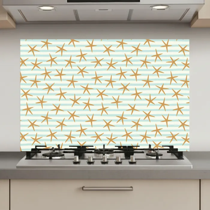 Zee - Ster - Strepen - Blauw keuken achterwand spatscherm klein 900 -3d_website