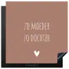 Spreuken - Zo moeder zo dochter - Mama - Dochter - Quotes Inductie beschermer vinyl 3mm middel -3d