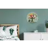 Bloemen - Vaas - Kaartje Wandcirkel aluminium klein -slaapkamer
